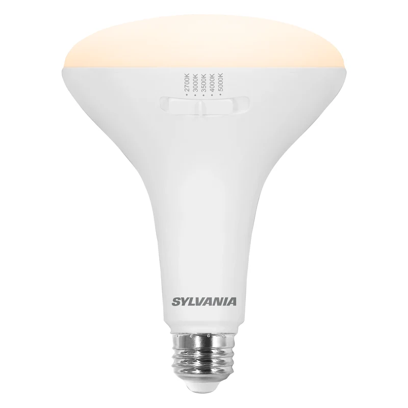 SYLVANIA TruWave BR40 LED Light Bulb, 13W = 85W, 5 CCT Select 2700 / 3000 / 3500 / 4000 / 5000K, Dimmable, 1100 lms, Frosted Finish