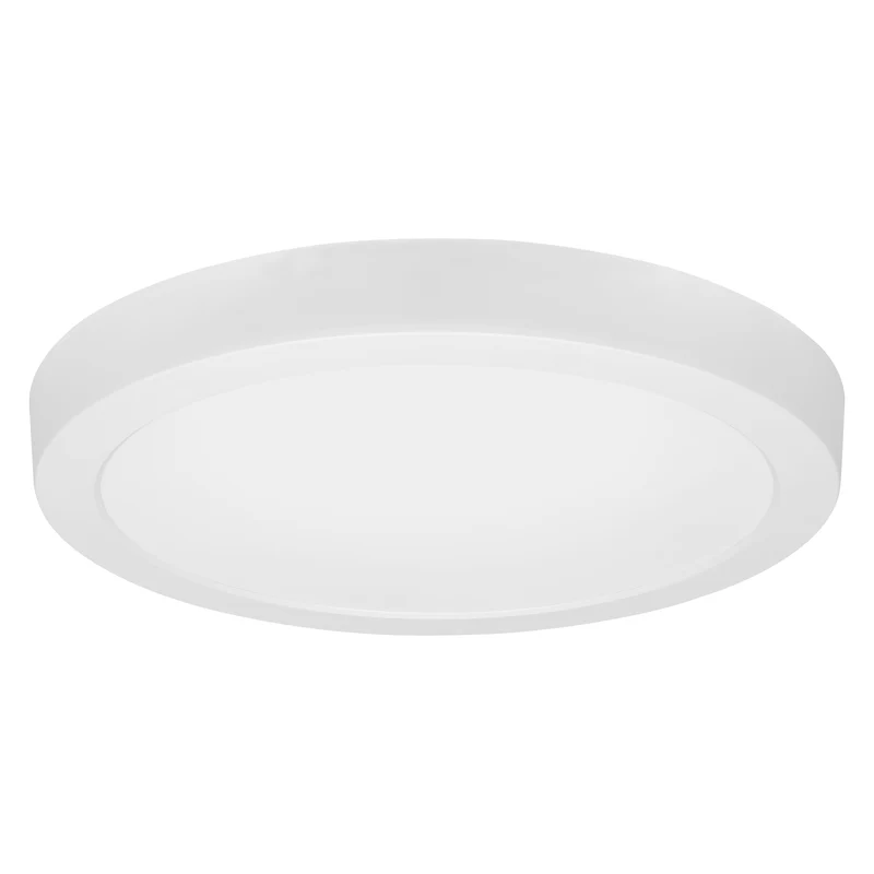 SYLVANIA 12" Flush Mount LED Fixture, 24W, 5 Color Select (2700K - 5000K), 90 CRI, 1600 Lms, Hardwired, White