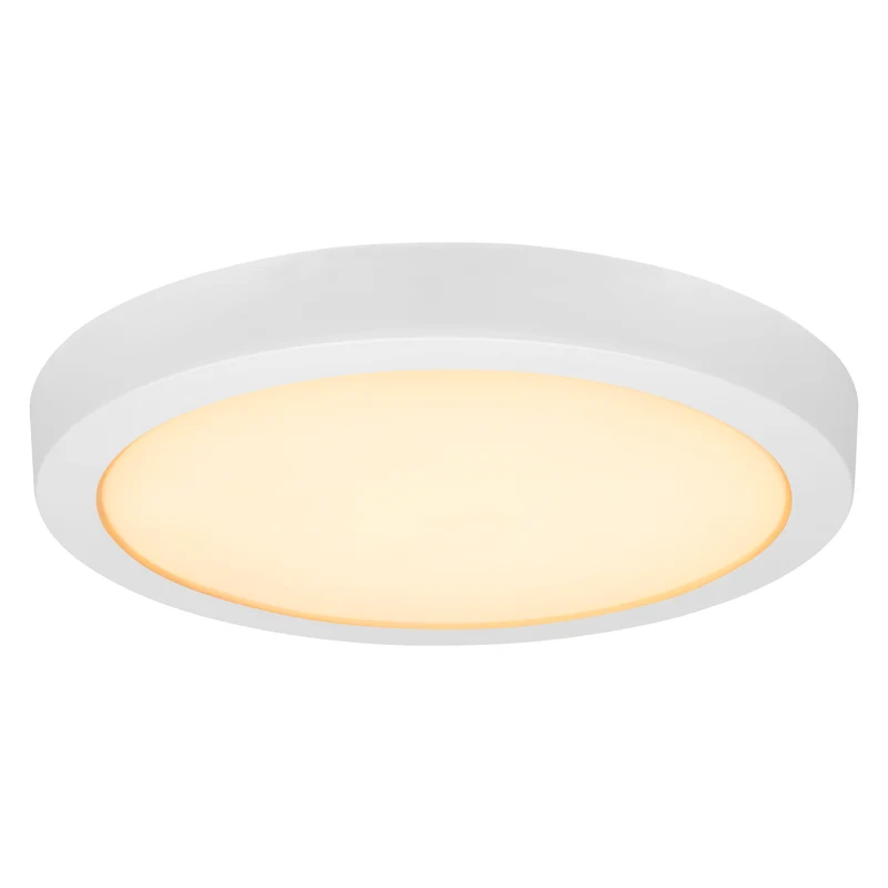 SYLVANIA 12" Flush Mount LED Fixture, 24W, 90 CRI, 1600 Lms, Hardwired, 3000K, White