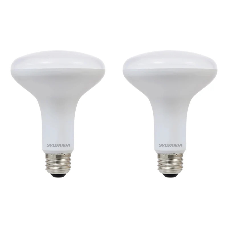 SYLVANIA LED Light Bulbs, BR30, 65W=9W, Dimmable, 10 Year, 5000K, Daylight - 2 PK