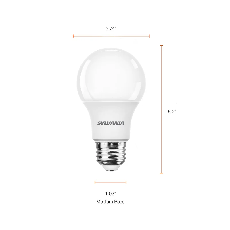SYLVANIA 6W EverydayLED Light Bulb, A19 LED, Non Dimmable, 400 Lumens, 5000K, Daylight - 16 PK