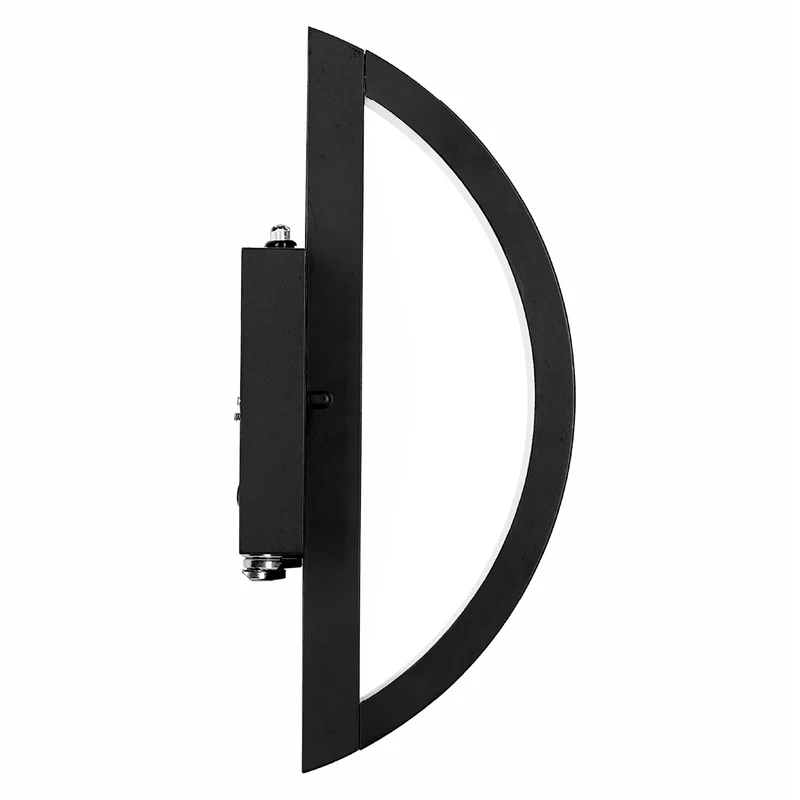 SYLVANIA Wall Mount Round LED Light Sconce 12.5W, 5 CCT (2700/3000/3500/4000/5000K), 80 CRI, 450 Lms, Black with Sensor - 2 Pack (63472)