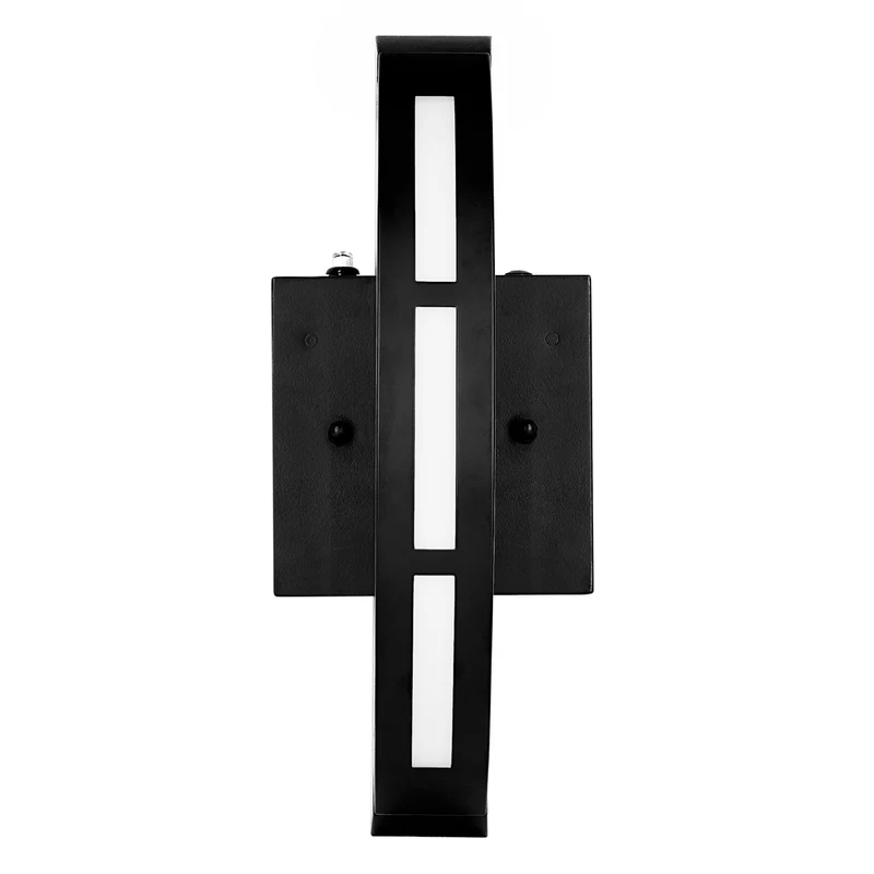 SYLVANIA Wall Mount Round LED Light Sconce 12.5W, 5 CCT (2700/3000/3500/4000/5000K), 80 CRI, 450 Lms, Black with Sensor - 2 Pack (63472)