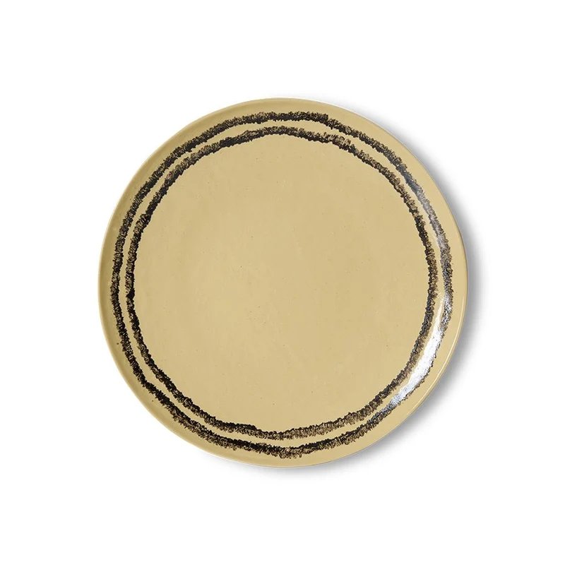 70's ceramics: dinner plate, vanilla (set of 2)