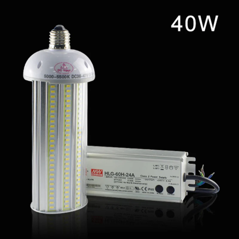 10 stycken LED Gatulampa med extern transformator 180° 40W
