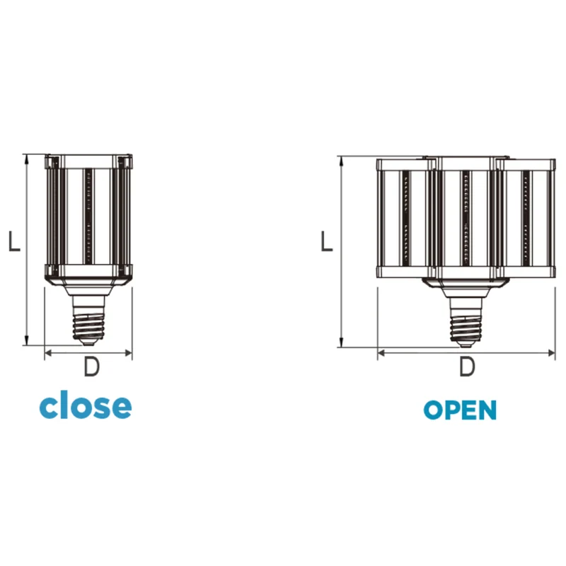 6 stycken (1 kartong) LED Arealampa Multifunktionell 180° - 270°