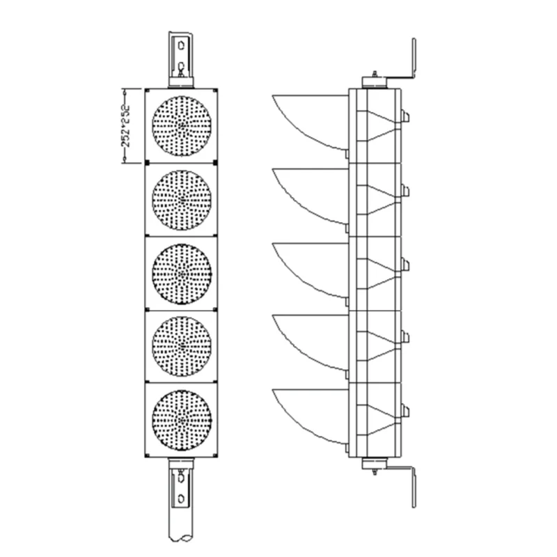 4 stycken LED Trafiksignal 200 Startgran