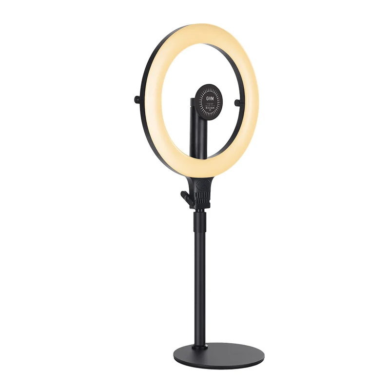 GVM ZD-36C Foldable LED Ring Light with Magnetic Phone Mount, Rechargeable Desktop Light for TikTok, Streaming & Makeup