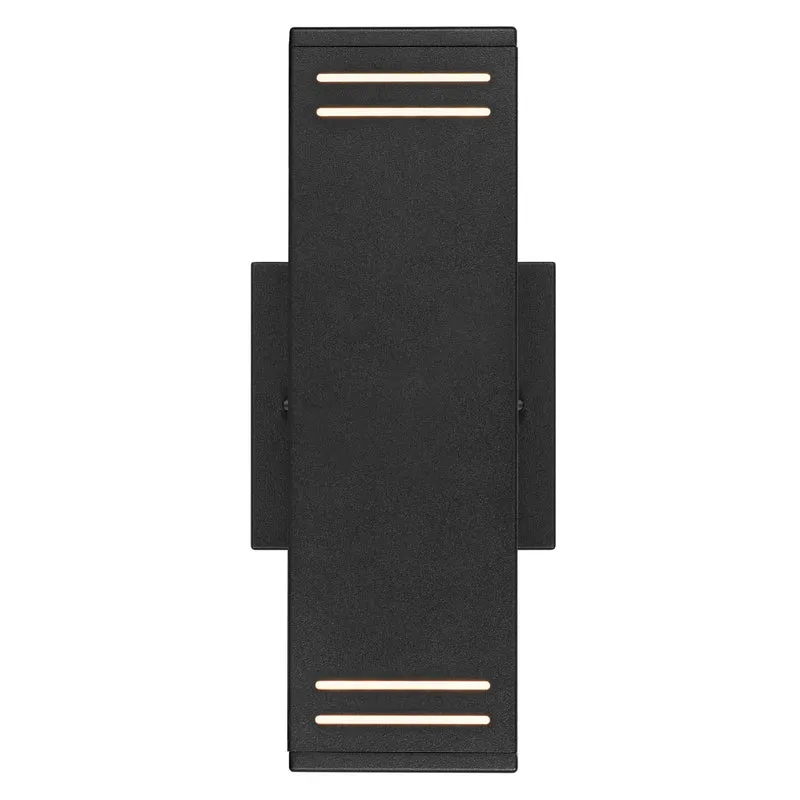 SYLVANIA Wall Mount LED Light Sconce 29.5W, 5 CCT (2700/3000/3500/4000/5000K), 80 CRI, 1000 Lms, Black with Sensor - 2 PK