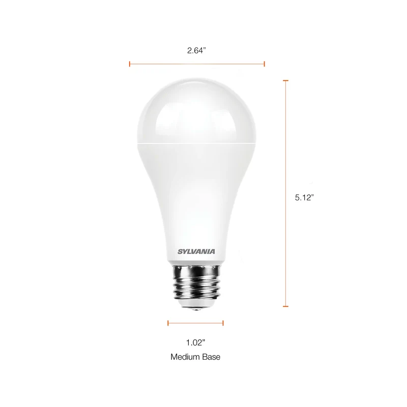 SYLVANIA 15W EverydayLED Light Bulb, PAR38 LED, Non Dimmable, 1100 Lumens, 5000K, Daylight - 4 PK