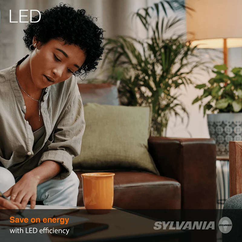 SYLVANIA 12W EverydayLED Light Bulb, PAR38 LED, Non Dimmable, 900 Lumens, 3000K, White - 8 PK