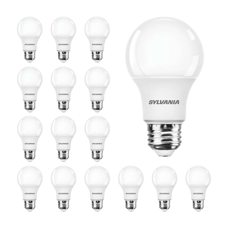 SYLVANIA 12W EverydayLED Light Bulb, A19 LED, Non Dimmable, 1000 Lumens, 2700K, Soft White - 16 PK
