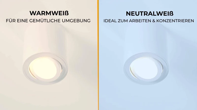 LED Aufbaustrahler IP44 Weiß Rund - 5W GU10 230V - Lavabo