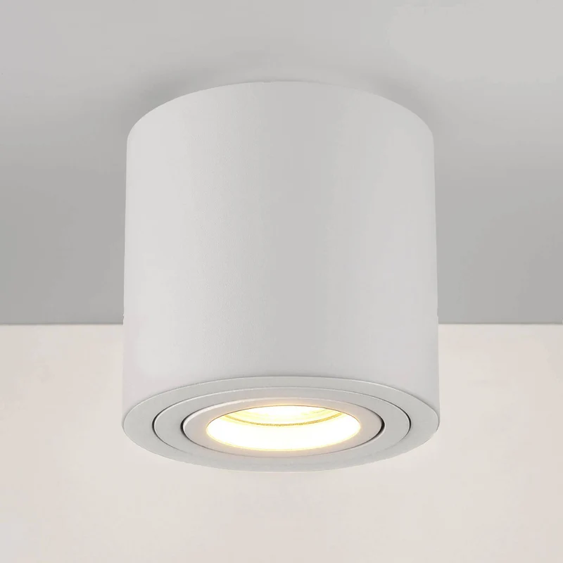 LED Aufbaustrahler 230V Weiß Rund - 5W GU10 LED - Glabo