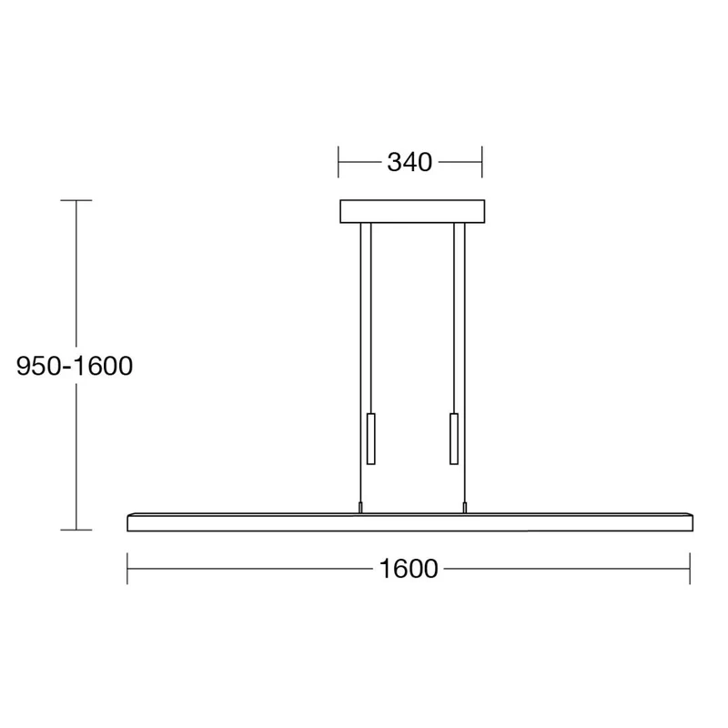 Leonora LED Balkenlampe mit Unterlicht
