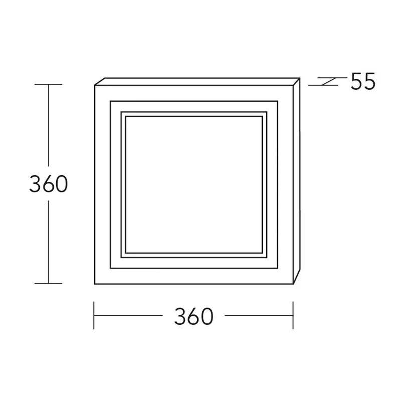 Otto O Deckenleuchte Quadrat LED