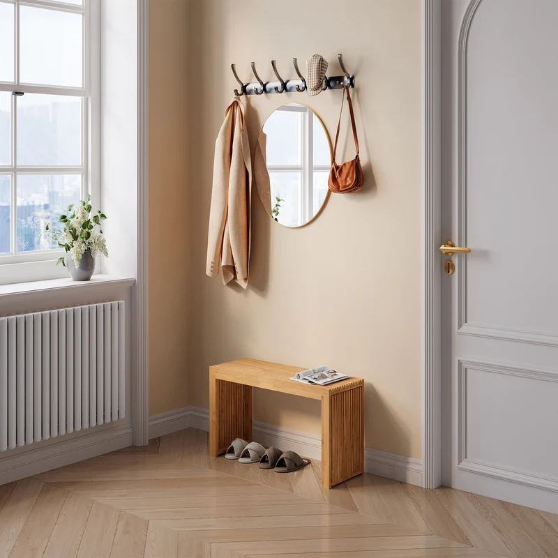 Schuhbank Korjad 90x33x43 cm Bambus [en.casa]