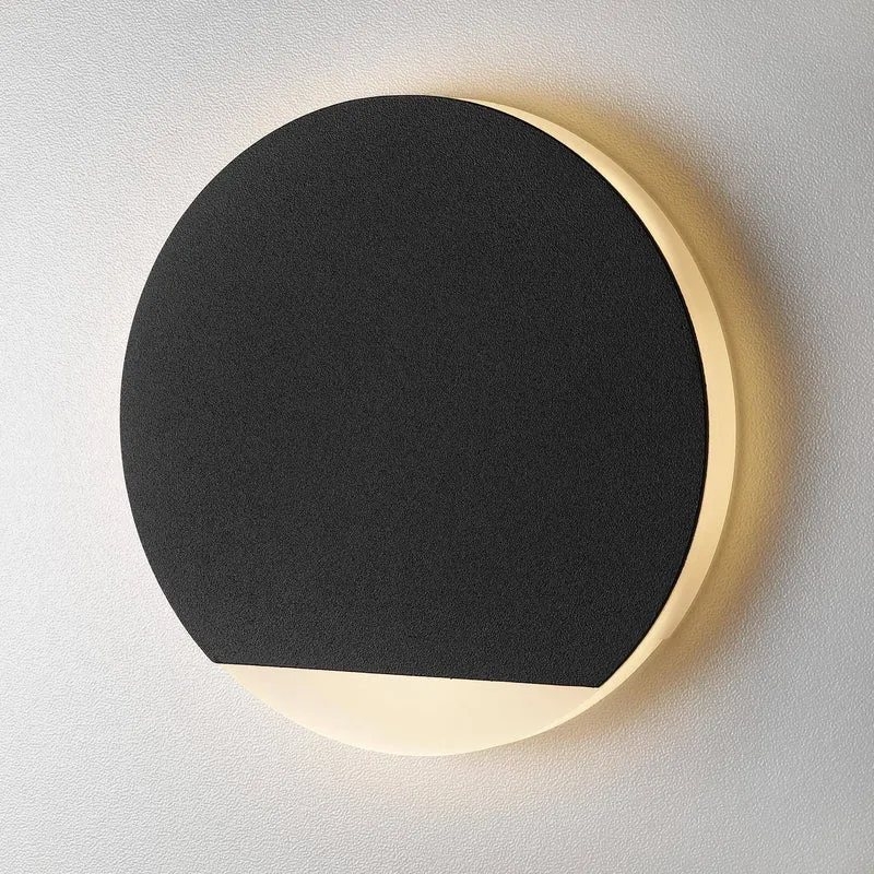 Treppenbeleuchtung - LED Wandeinbauleuchte Schwarz rund - 230V 1,5W