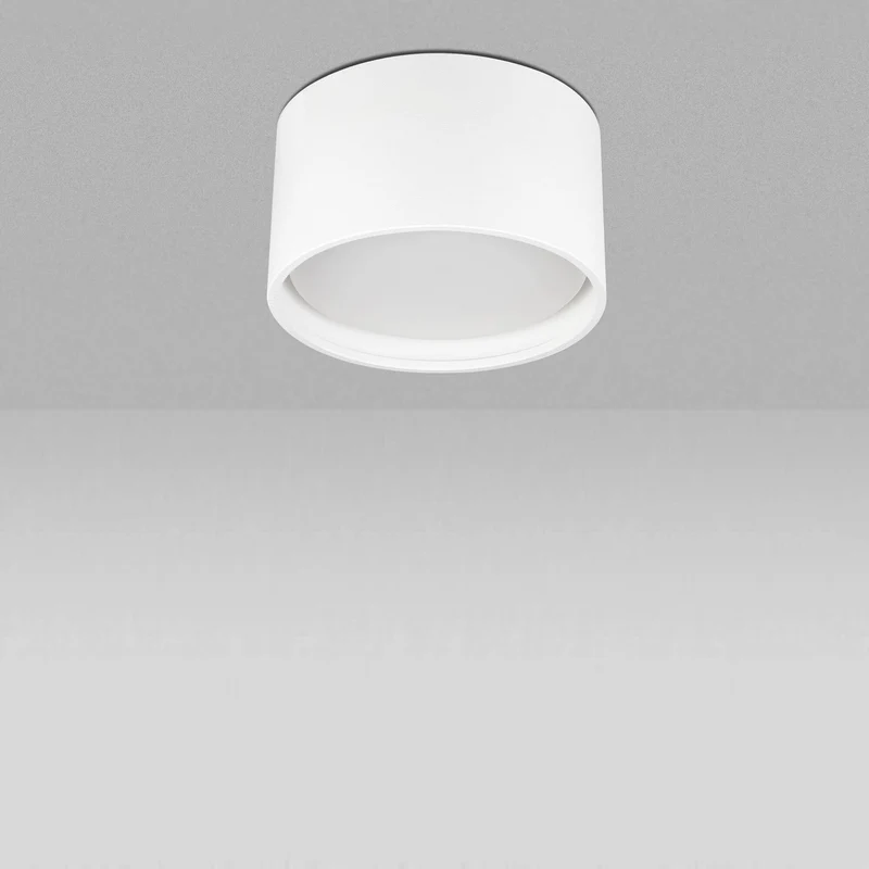 Flache Aufbauleuchte in Weiß rund inkl. LED GX53 6W Dimmbar - Mira