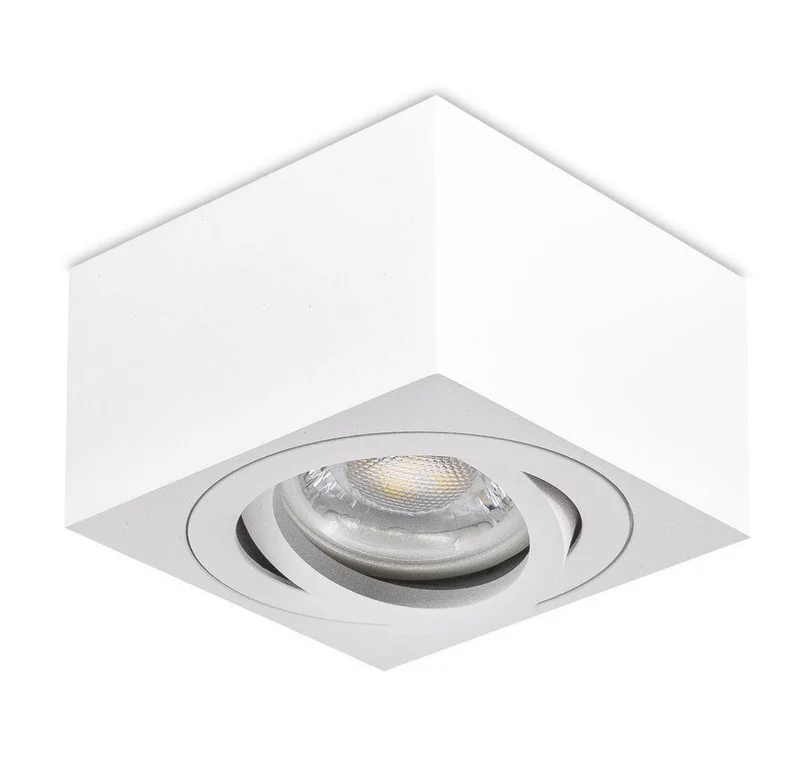 LED Aufbaustrahler Flach - Weiß Eckig 230V 5W Dimmbar - Tablo