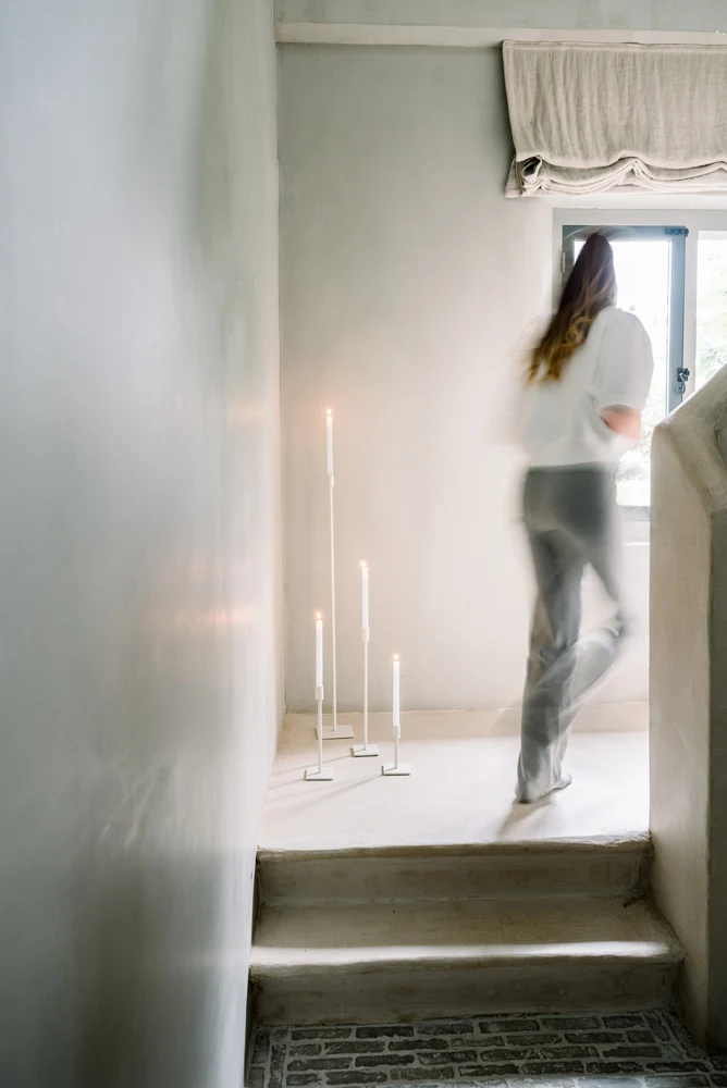 Leeff Floor Candle Holder Fynn White