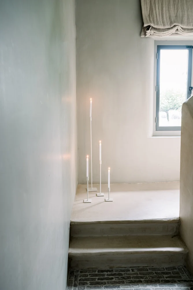 Leeff Floor Candle Holder Fynn White