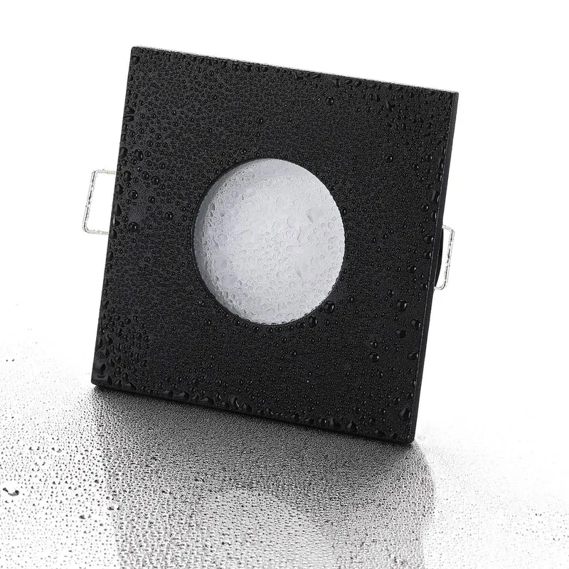 LED Einbaustrahler Flach IP65 - Schwarz Eckig 5W Dimmbar 120° - Fora