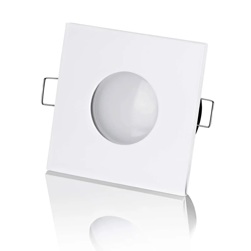 LED Einbaustrahler Flach IP65 - Weiß Eckig 5W Dimmbar 120° - Fora