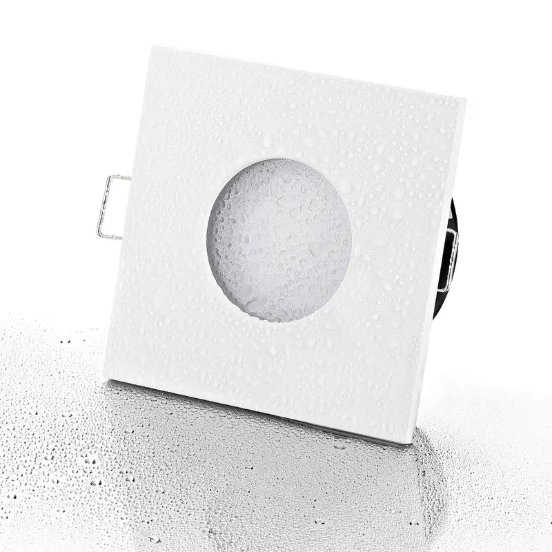 LED Einbaustrahler Flach IP65 - Weiß Eckig 5W Dimmbar 120° - Fora