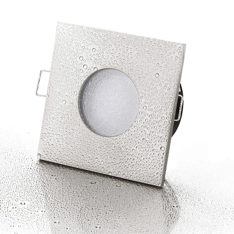 LED Einbaustrahler Flach IP65 - Edelstahl gebürstet Eckig 5W Dimmbar 120° - Fora