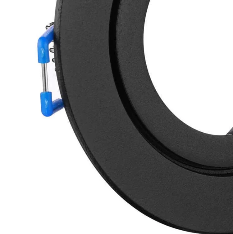 LED Einbaustrahler Flach IP44 - Schwarz Rund 5W Dimmbar 120° - Agua