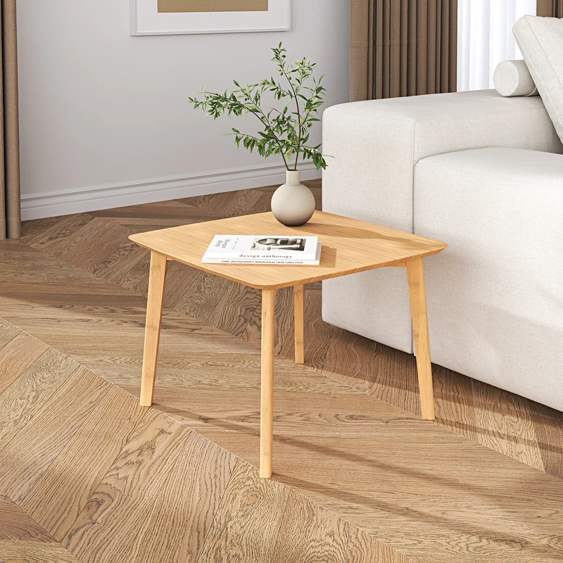 Beistelltisch Haad 45x50x50 cm Bambus Natur [en.casa]