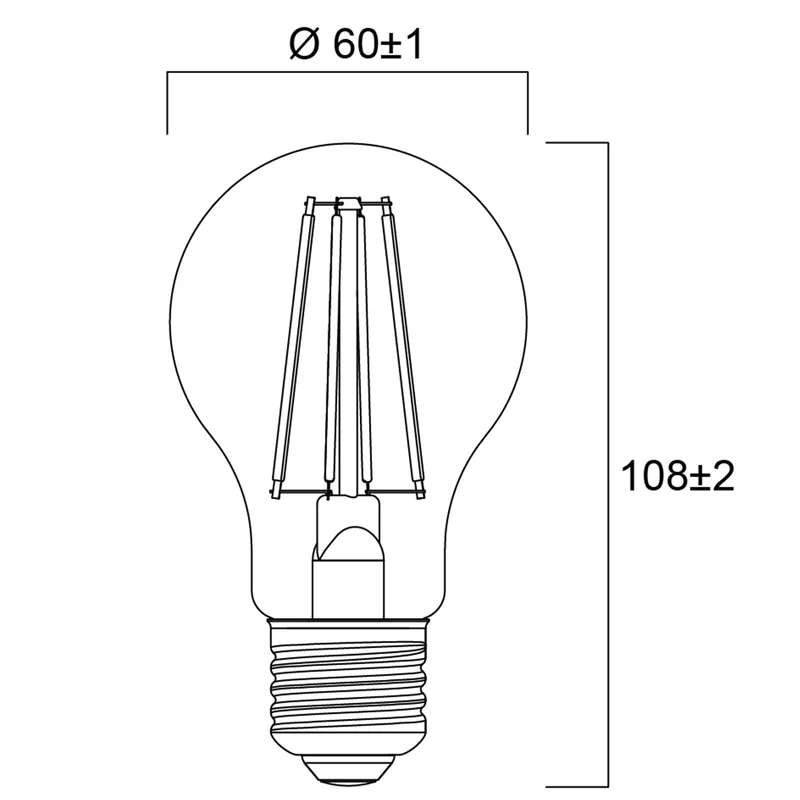 LED Lampe E27 | Dimmbar | Warmweiß | 60W, 75W Ersatz