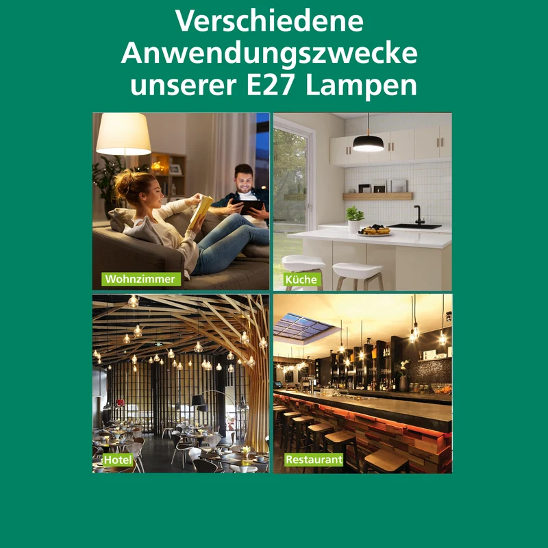 LED Lampe E27 | Kugelform | Warmweiß | 50W Ersatz