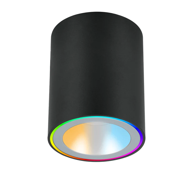 LED Aufbauspot mit RGB Ring | dimmbar | Warmweiß - Tageslichtweiß