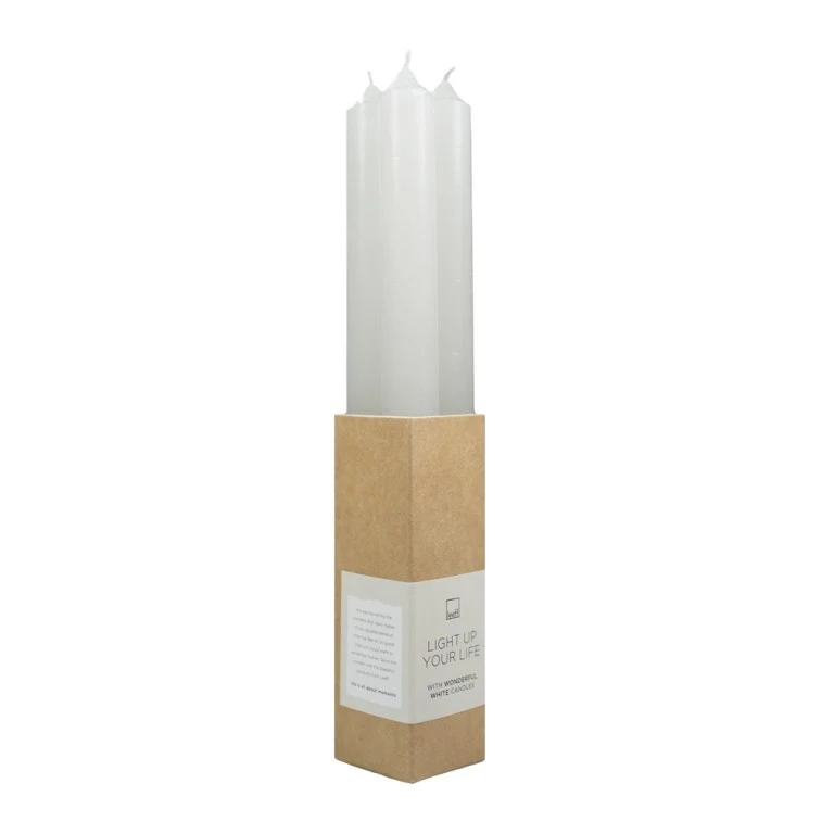 Leeff Dinner Candles Dewi White, set of 4