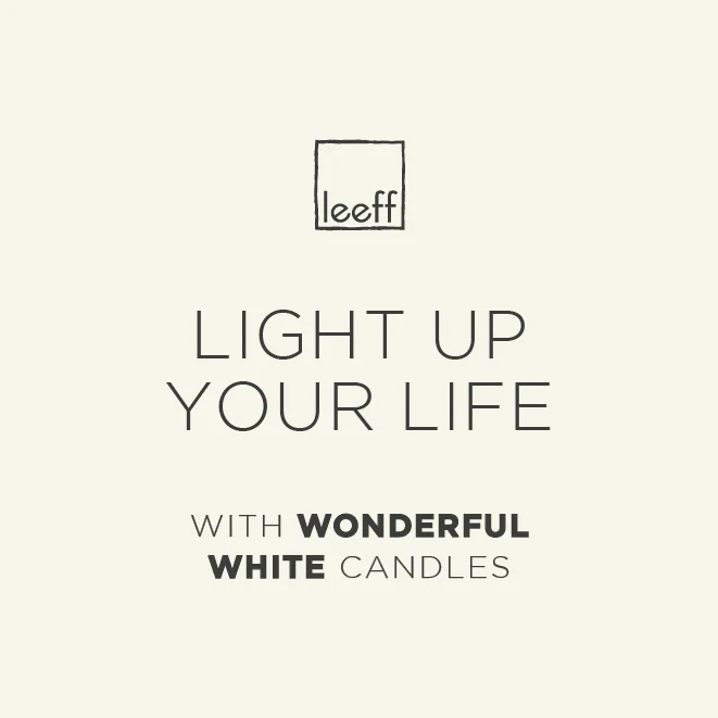 Leeff Dinner Candles Dewi White, set of 4
