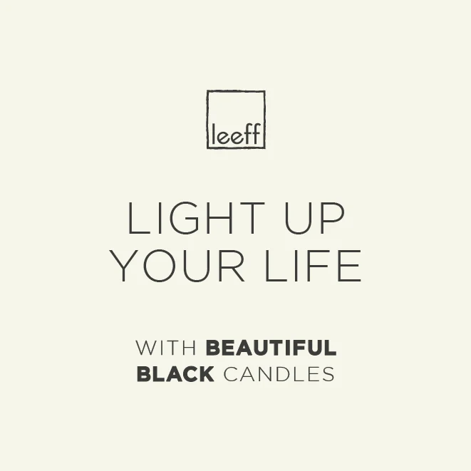 Leeff Dinner Candles Dewi Black, set of 4