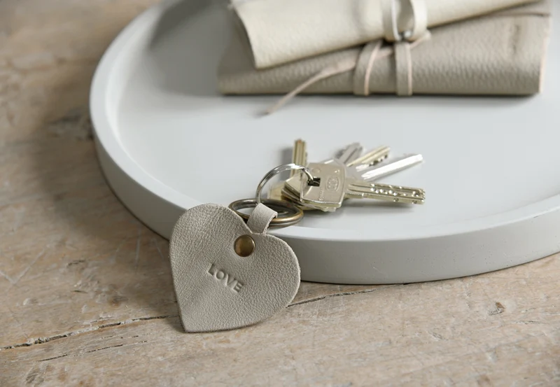 Leeff Keychain Kristel taupe - Love