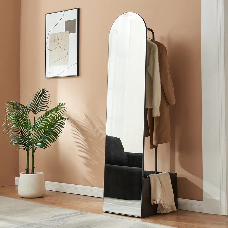 Garderobenspiegel 2-in-1 Kuonta 165x40x51 cm [en.casa]