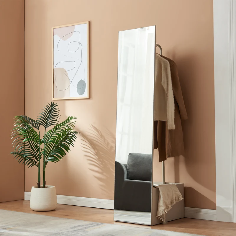 Garderobenspiegel 2-in-1 Saden 165x40x51 cm [en.casa]