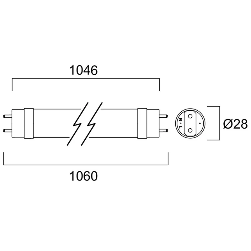 LED Röhre T8 | 1045 mm | Ersatz für 38W | für KVG & AC | Neutralweiß 4000K