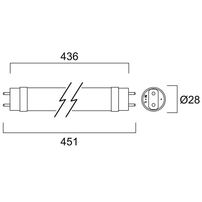 LED Röhre T8 | 438 mm | Ersatz für 15W | für KVG & AC | verfügbar in Warmweiß, Neutralweiß & Tageslichtweiß