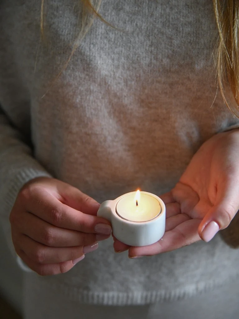 Leeff Tealight Holder Teddie white