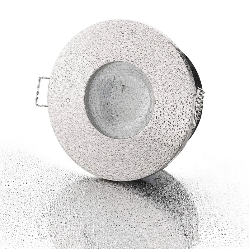 LED Einbaustrahler IP65 Dimmbar - Aluminium gebürstet Rund 5W GU10 - Fora