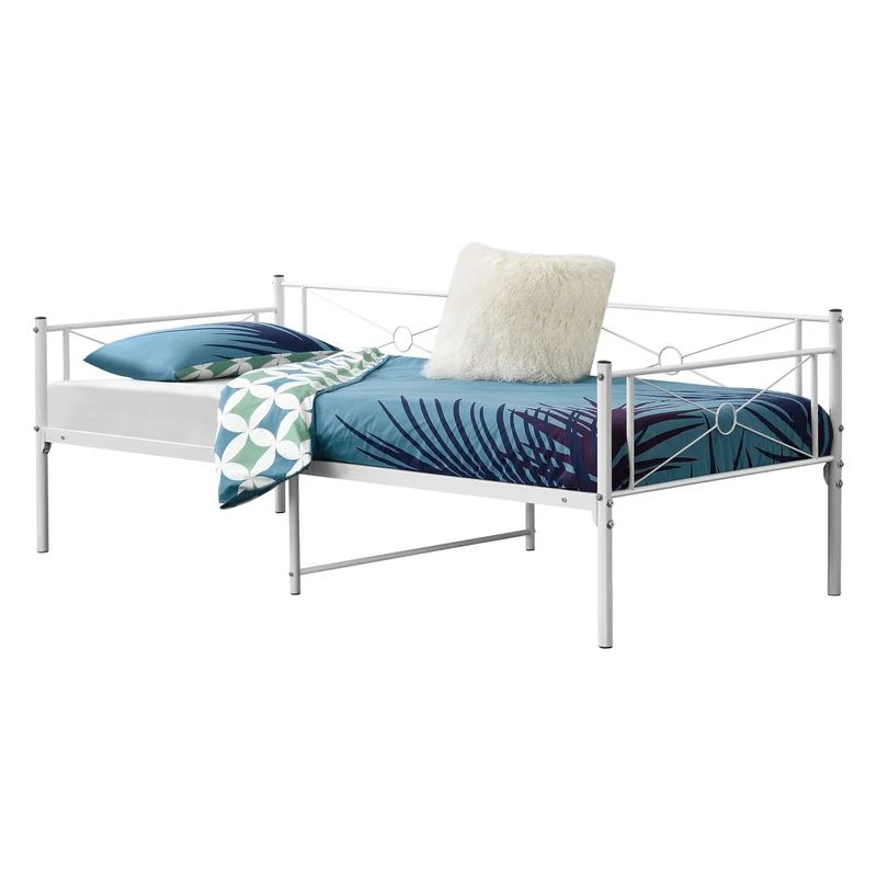 Metallbett Alvesta 90x200 cm mit Kopf- und Fußteil versch. Farben en.casa
