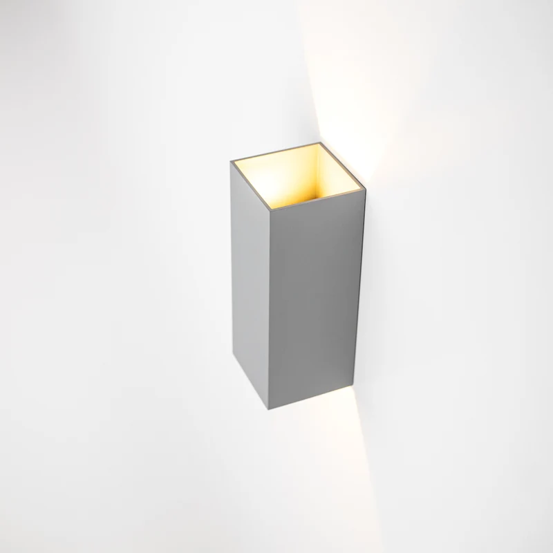 LED Wandleuchte "Cube", 8W, Silber