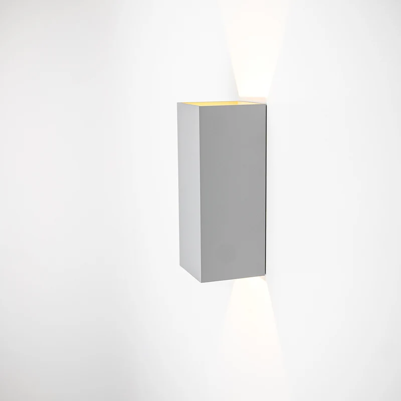 LED Wandleuchte "Cube", 8W, Silber