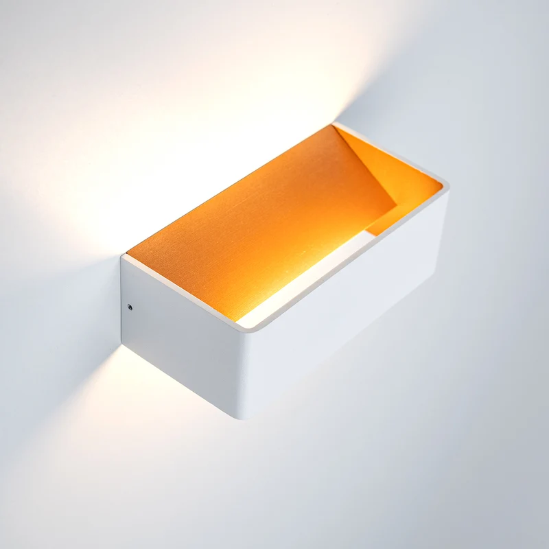 LED Wandleuchte "Carlisto", 8W, Weiß-Gold