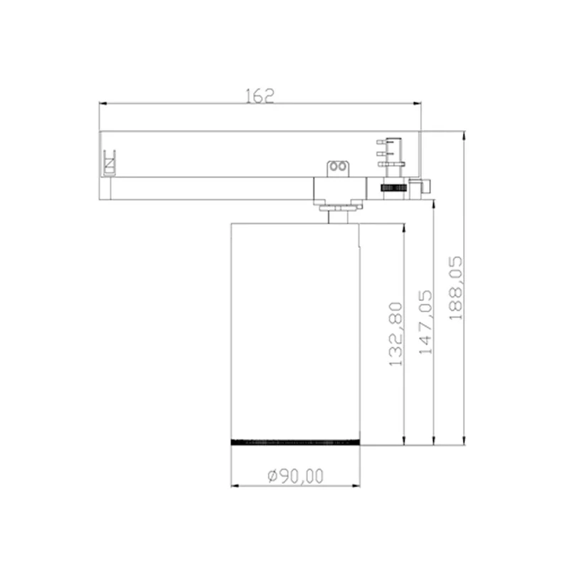 LED 3 Phasen Strahler "Sun", 42 Watt